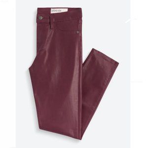 Pistola Skinny Coated Jeans in Deep Burgundy
